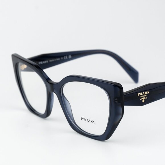 Prada Women Eyeglasses Blue Crystal Cat Eye PR18WV 08Q1O1 BRAND NEW - Picture 3 of 8